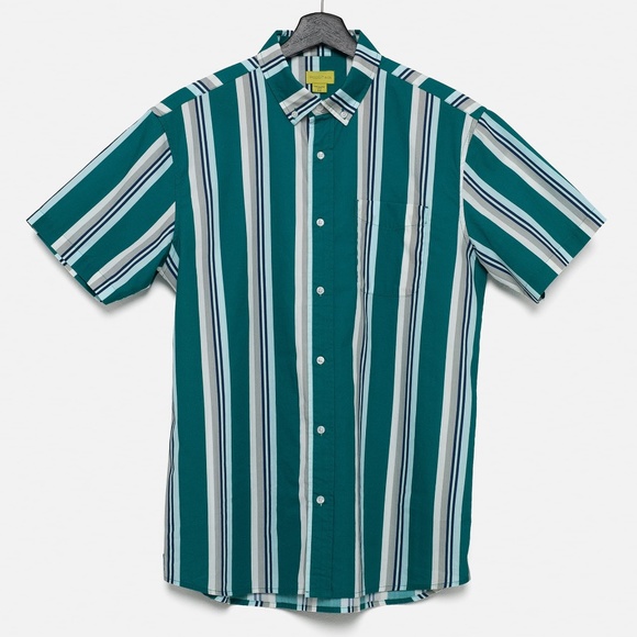 Retro Stripe Printed Short Sleeve Shirt - Picture 2 of 6
